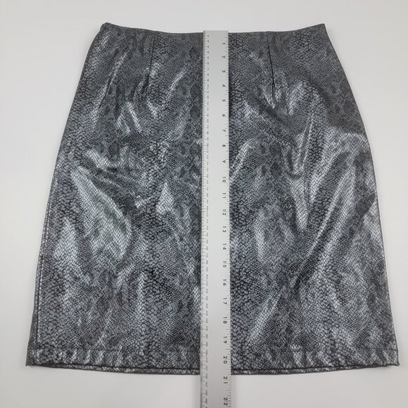 Vintage Y2K Club Kids Metallic Snake Print Moto Jacket & Skirt Set Silver Black - Picture 13 of 16